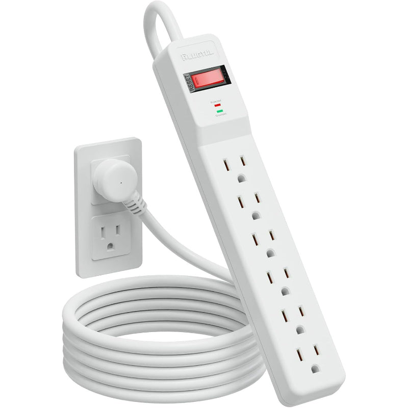 6 Outlets Power Strip With Surge Protector (980J), 14 AWG, 6FT