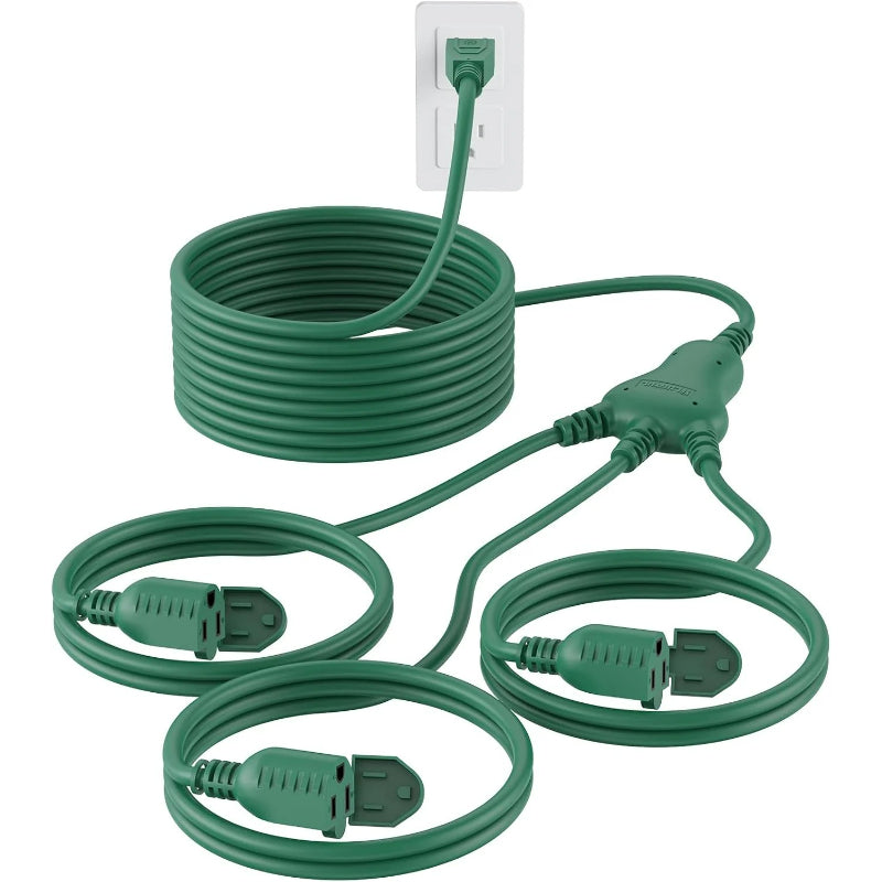 1 to 3 Splitter Outdoor Extension Cord, 16 Gauge