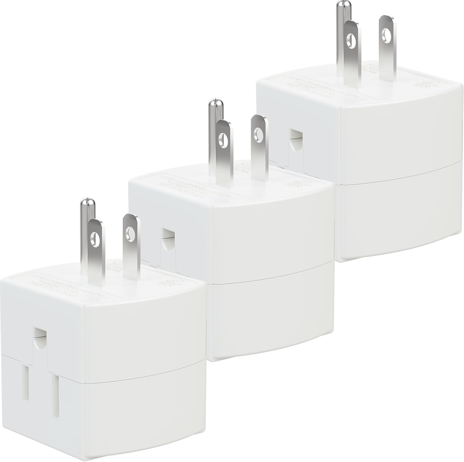 Adaptateur mural à 3 prises à angle droit