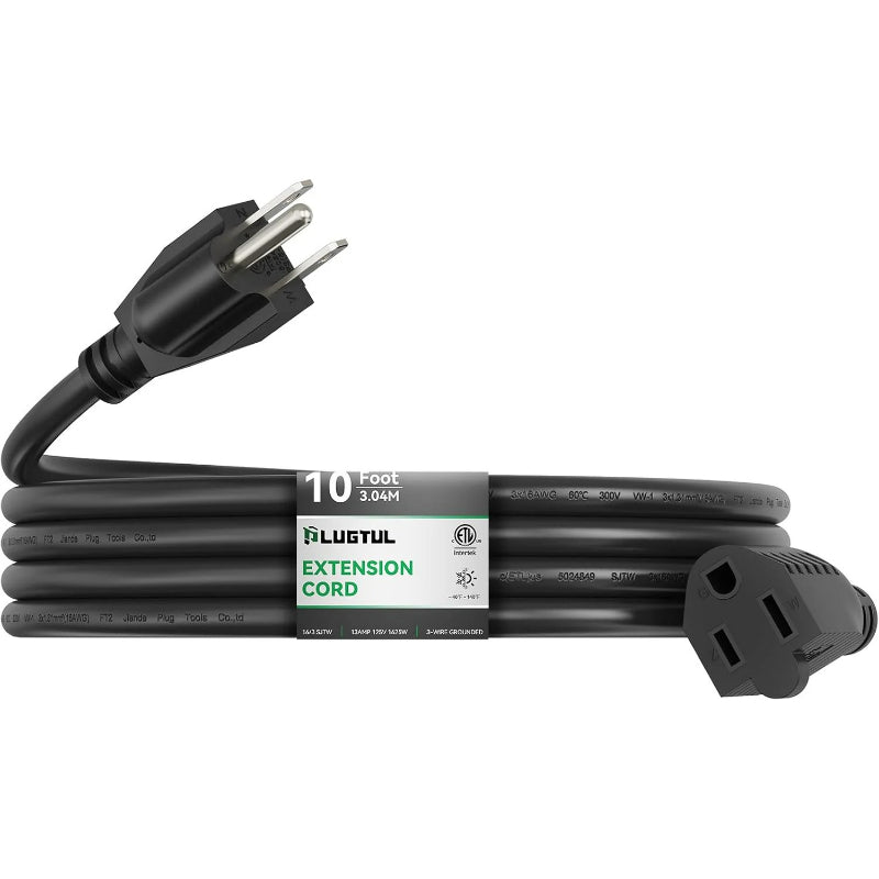Cable de extensión para exteriores, calibre 16, negro