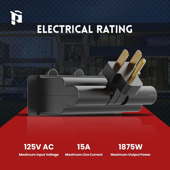 Adaptateur 3 prises avec fiche pivotante à 180°