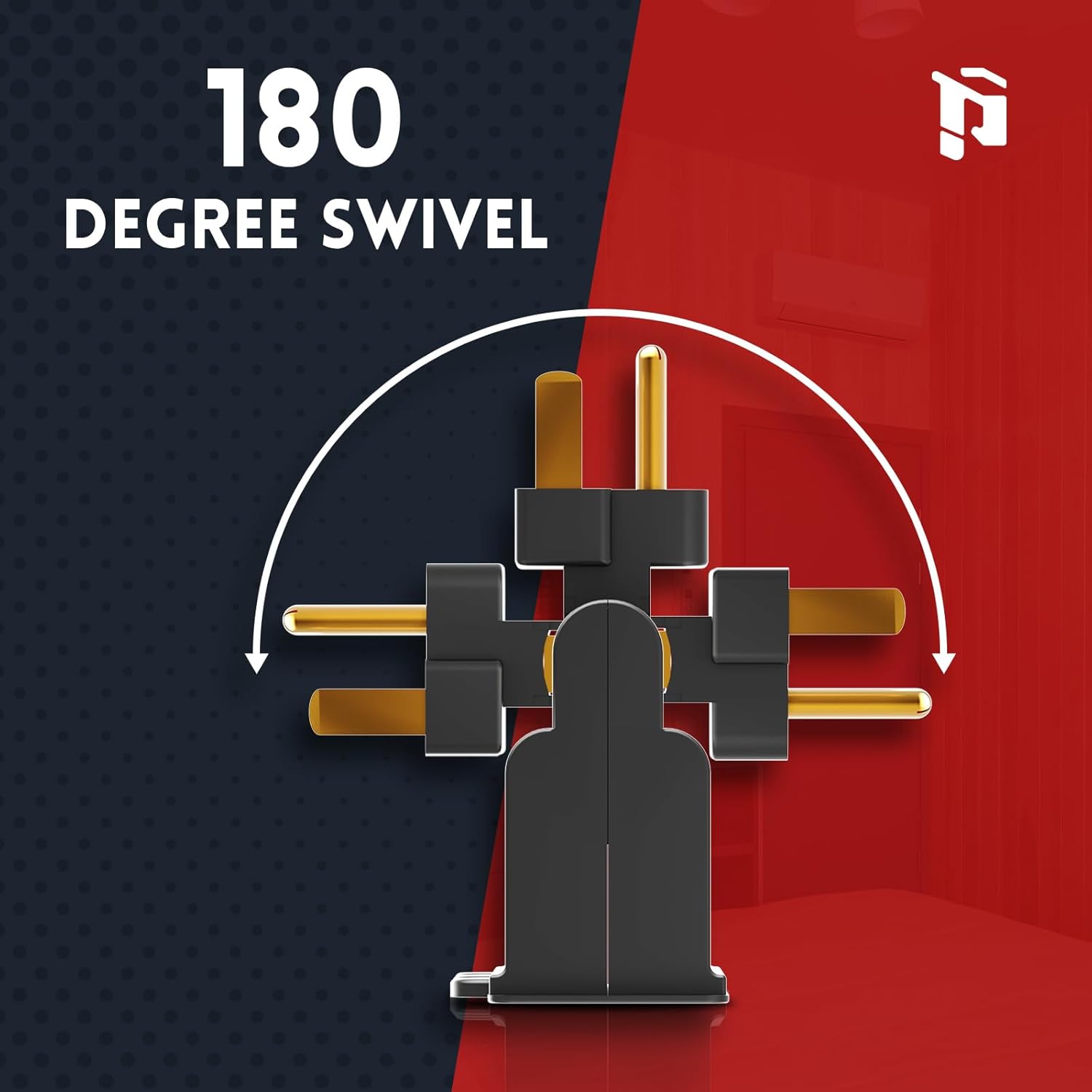 3 Outlet Adapter with 180° Swivel Plug Pack