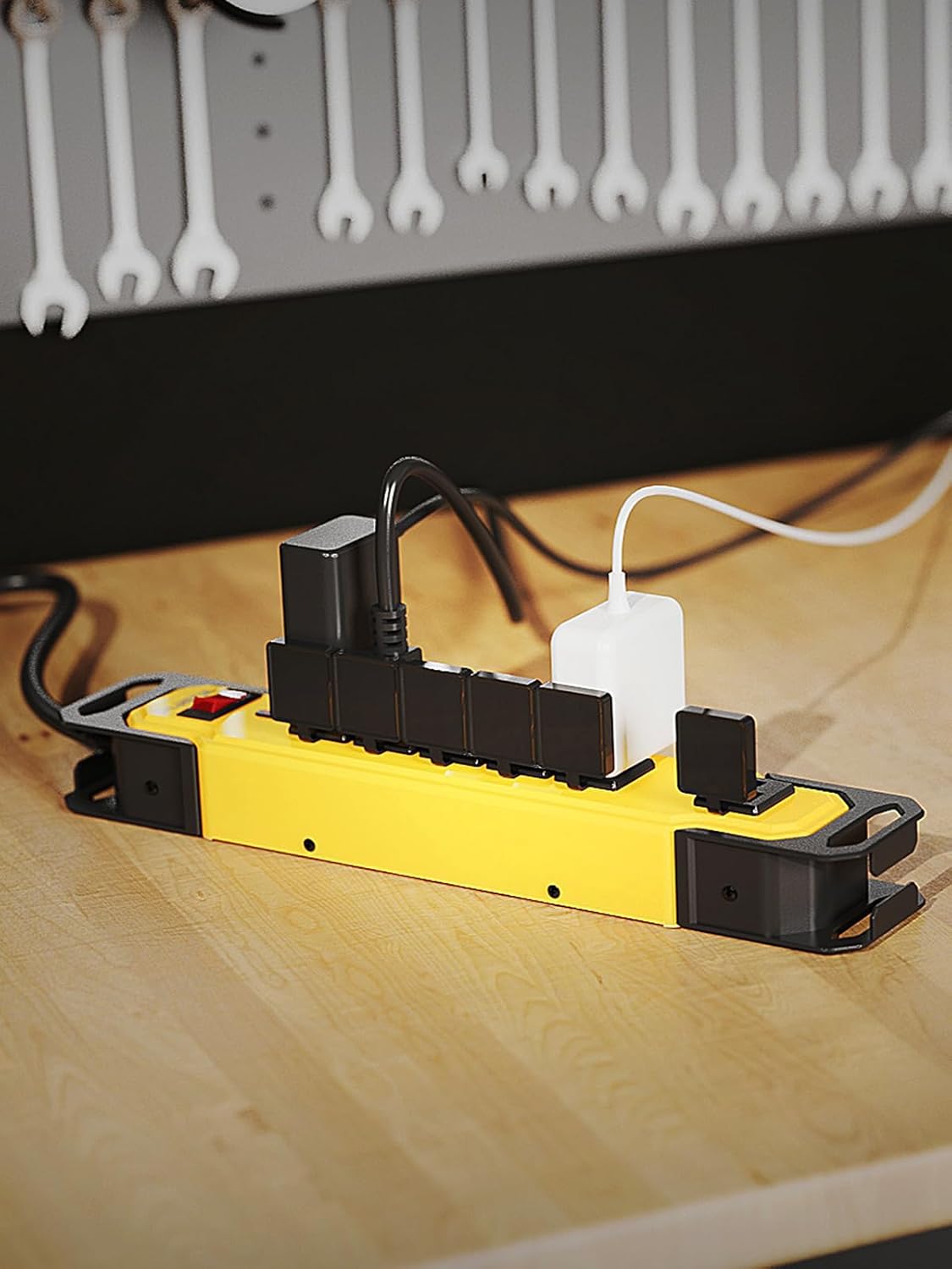 6 Outlets Metal Power Strip, 6FT, 15A, 14/3 AWG