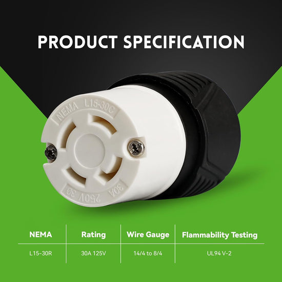 Connecteur à verrouillage par rotation NEMA L15-30C