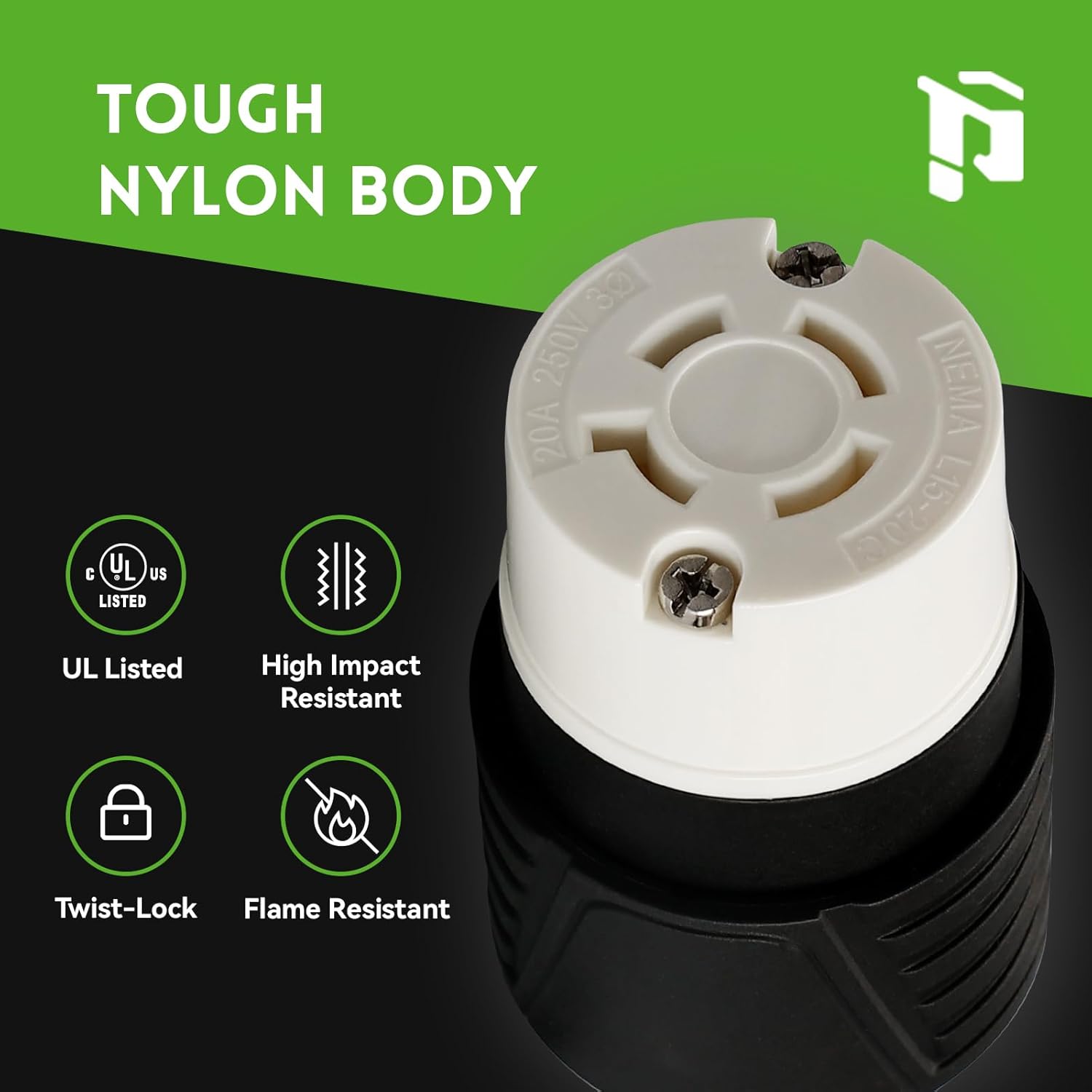 Connecteur à verrouillage par rotation NEMA L15-20C