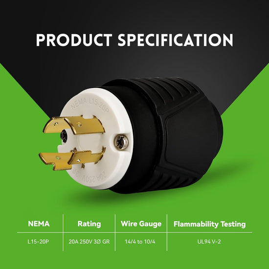 Fiche à verrouillage par rotation NEMA L15-20P