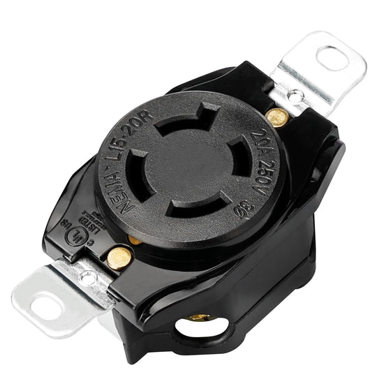 Prise encastrée verrouillable NEMA L15-20R