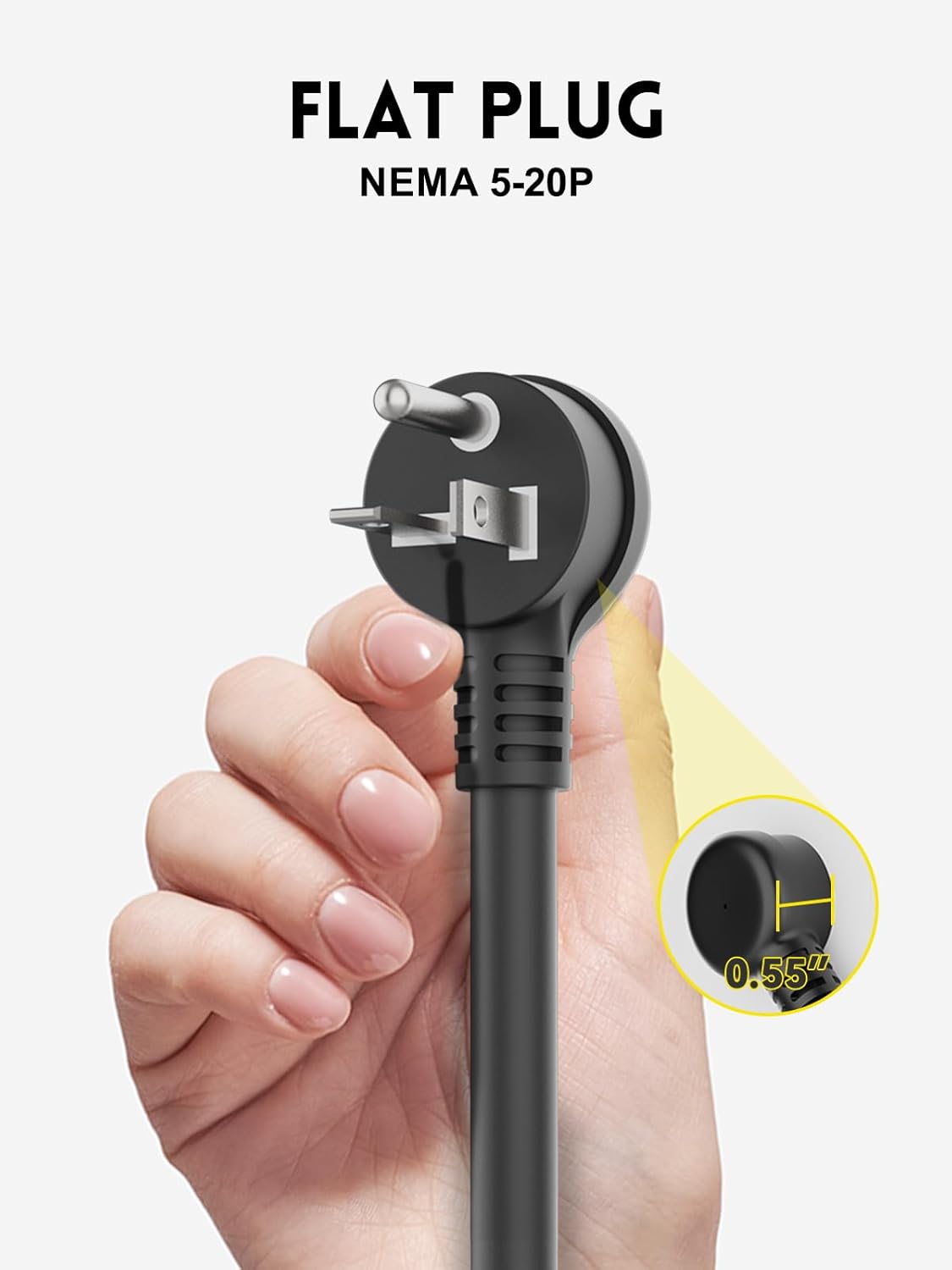 6 Outlets Metal Power Strip, 6FT, 20A, 12/3 AWG