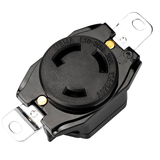 Prise encastrée verrouillable NEMA L10-30R