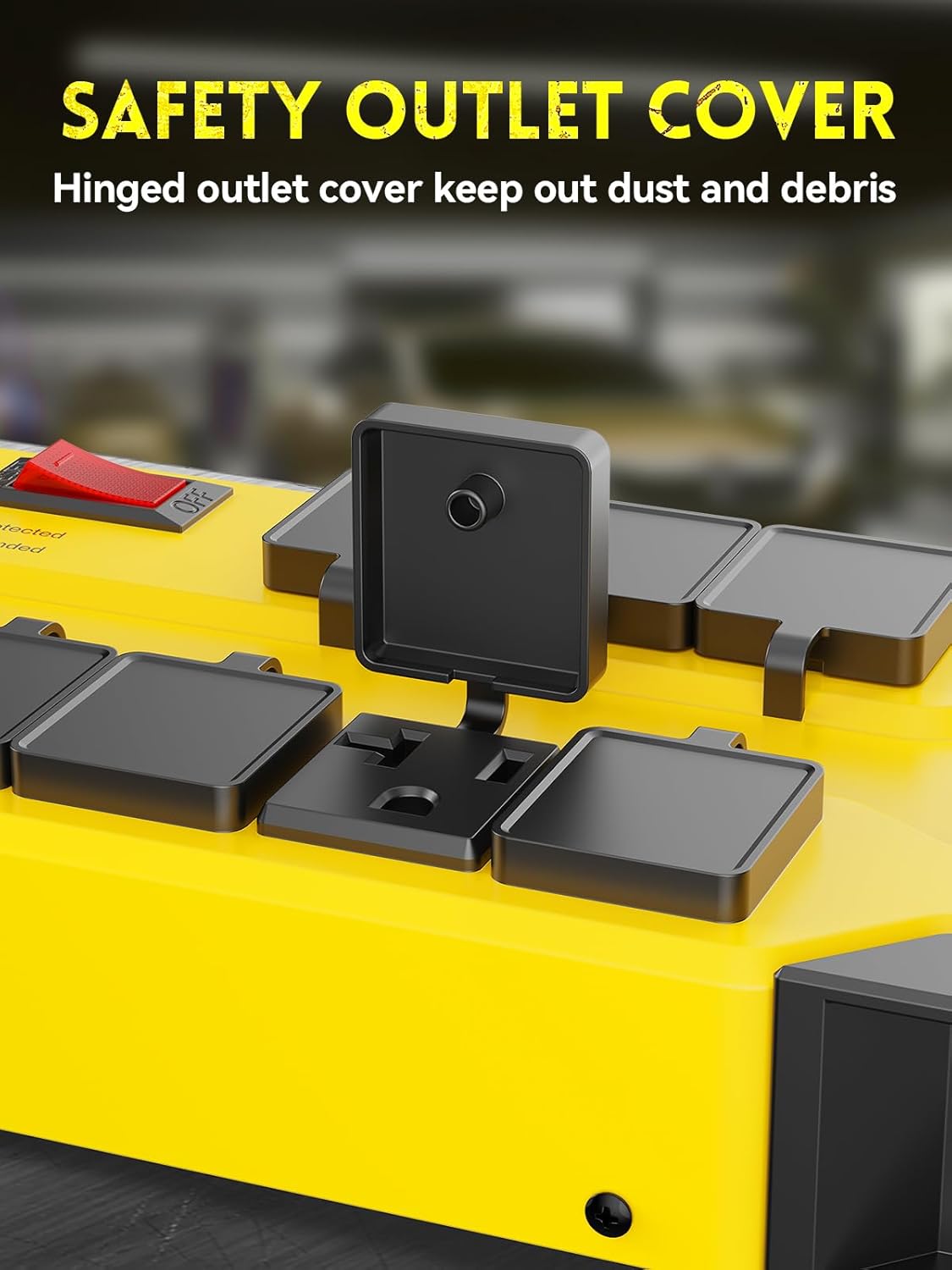 8 Outlets Metal Power Strip, 6FT, 20A, 12/3 AWG