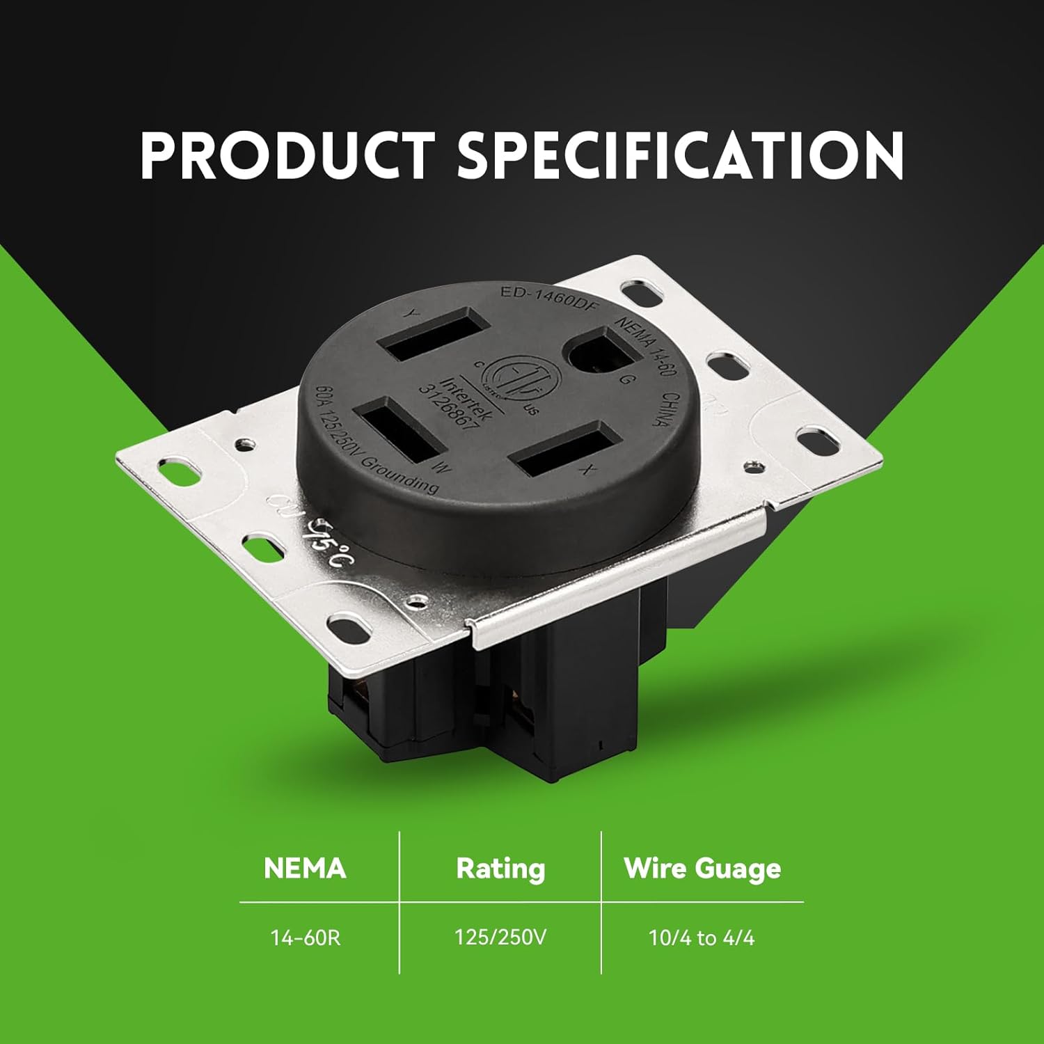 NEMA 14-60R Receptacle Outlet