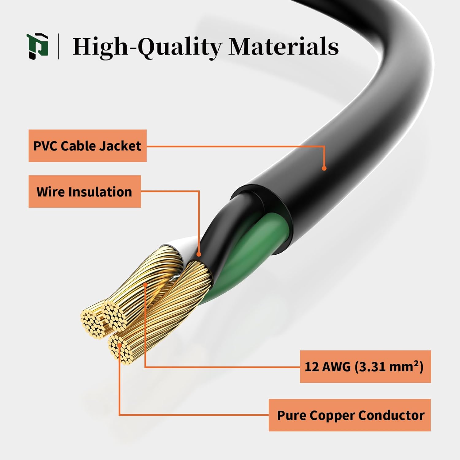 outdoor extension cord 12awg black waterproof