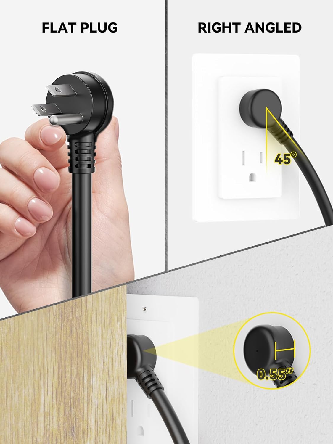 6 Outlets Metal Power Strip with 2 USB ports (1 USB-A &1 USB-C), 10FT, 15A, 14/3 AWG