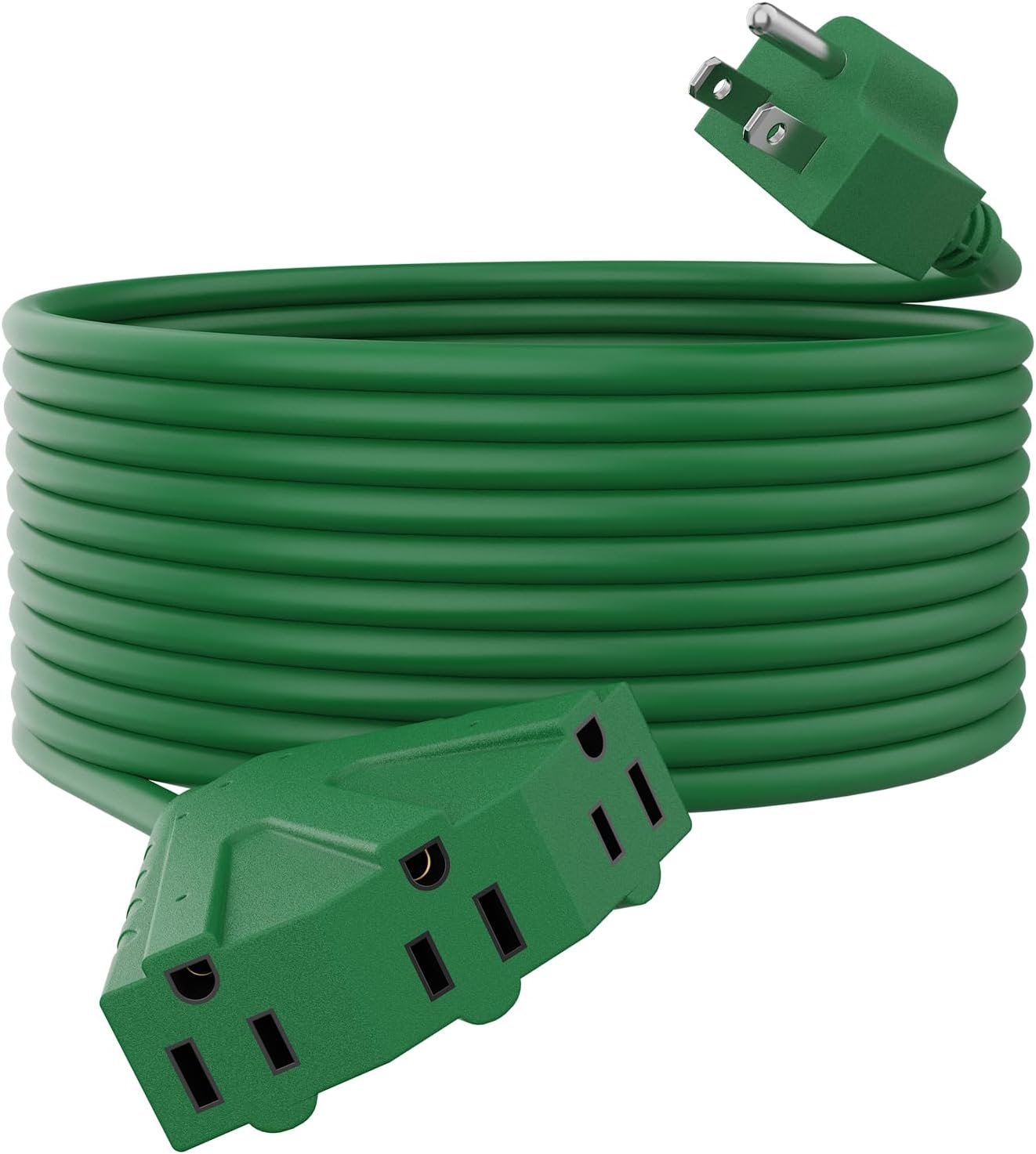 Cable de extensión para exteriores de 3 tomas, calibre 14