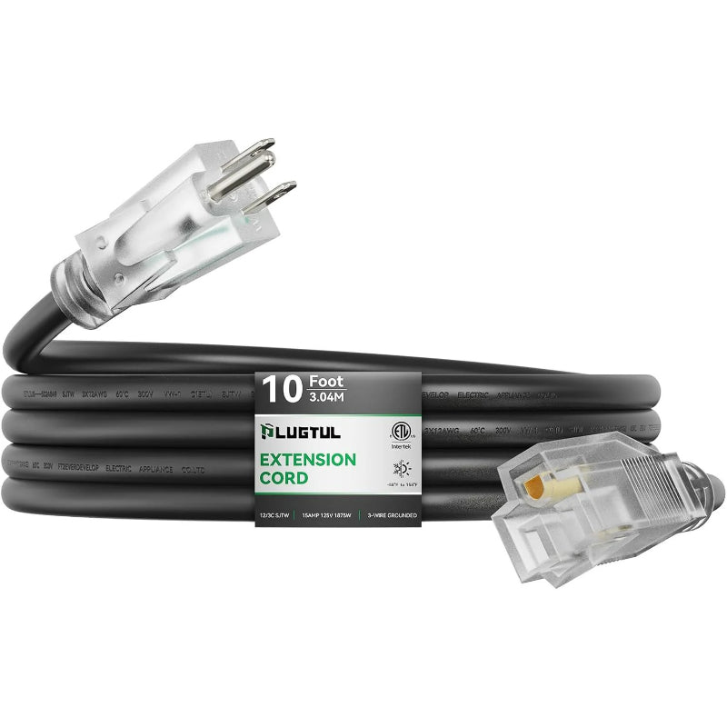 outdoor extension cord 12awg black waterproof