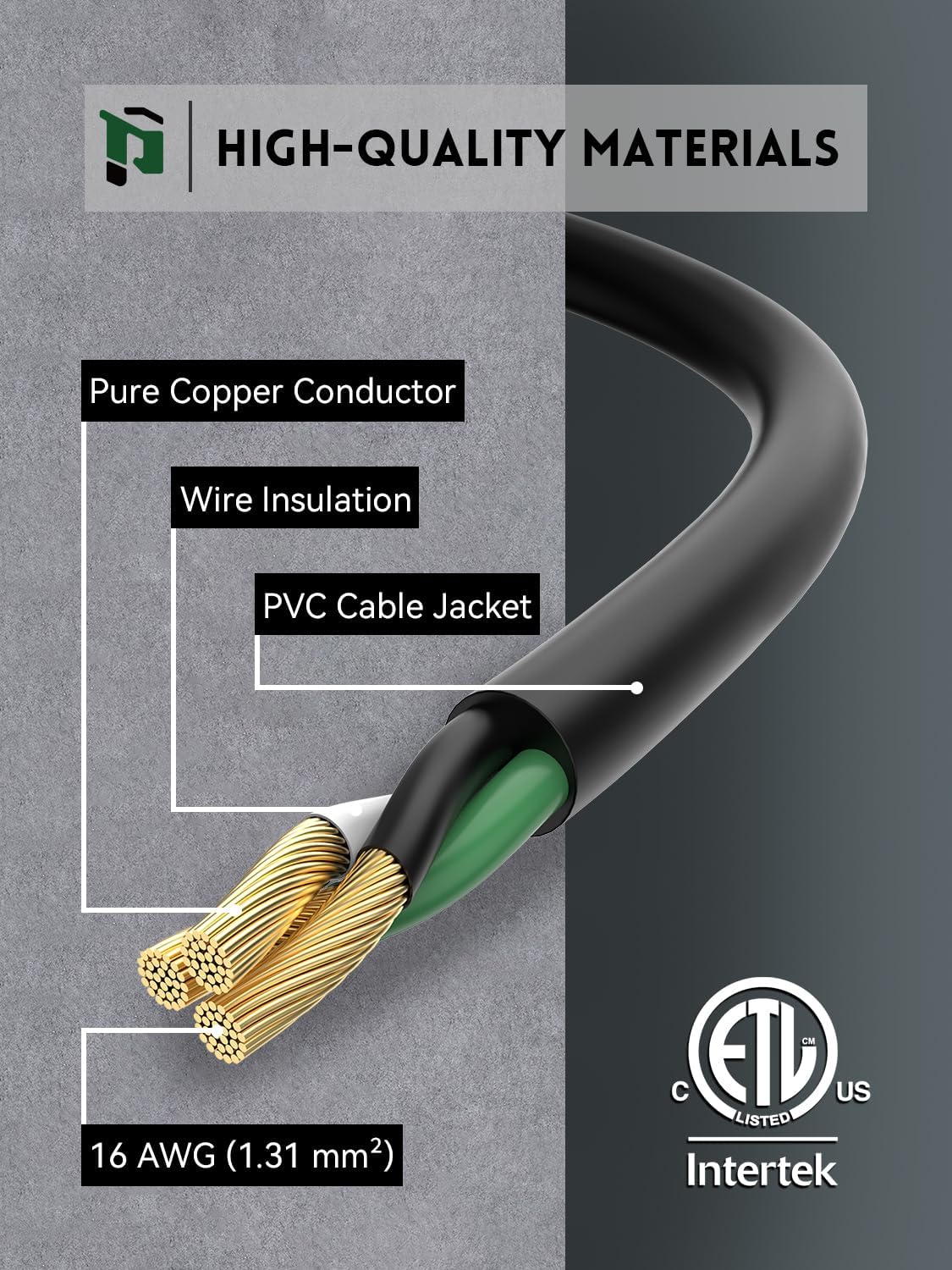 1 to 3 Splitter Outdoor Extension Cord, 16 Gauge