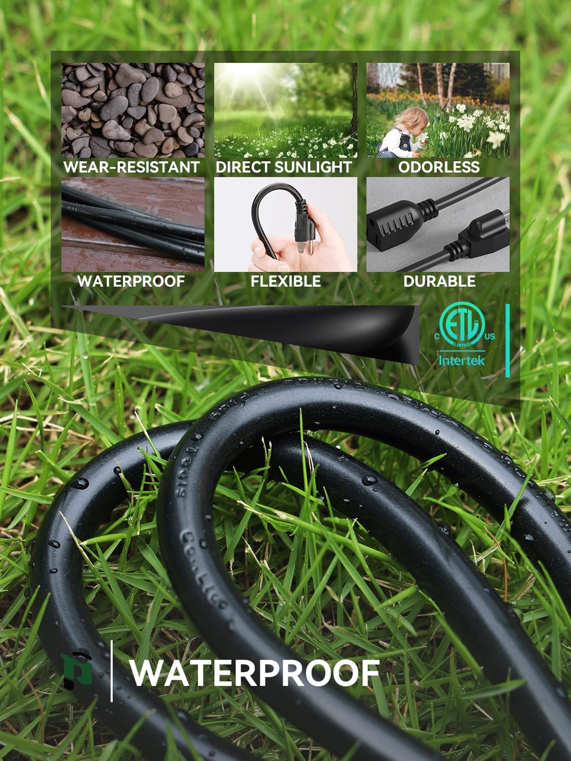 Rallonge de 90 cm (3 pi), paquet de 1/2/4 pièces, calibre 16