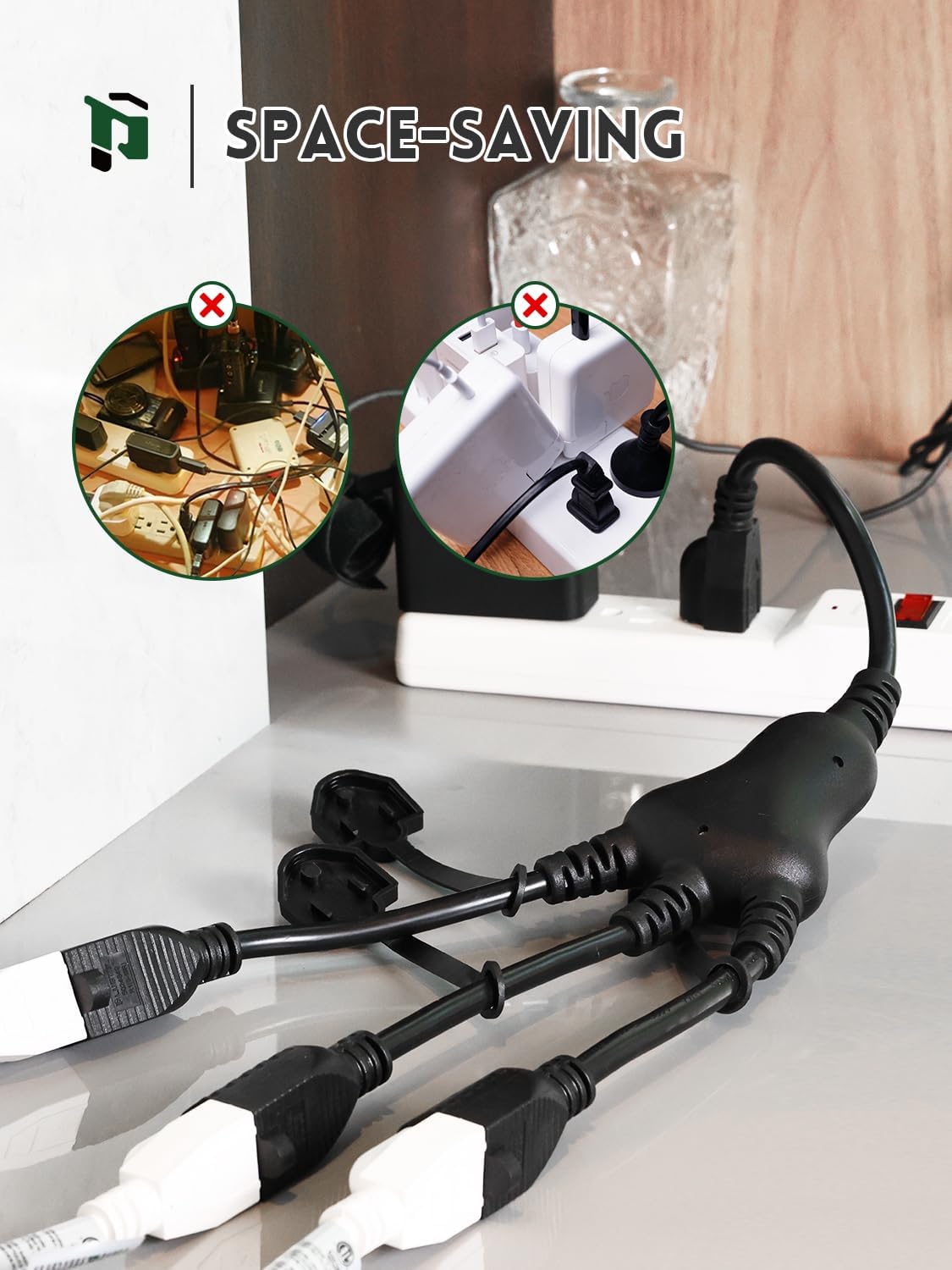 1 to 3 Splitter Outdoor Extension Cord, 16 Gauge