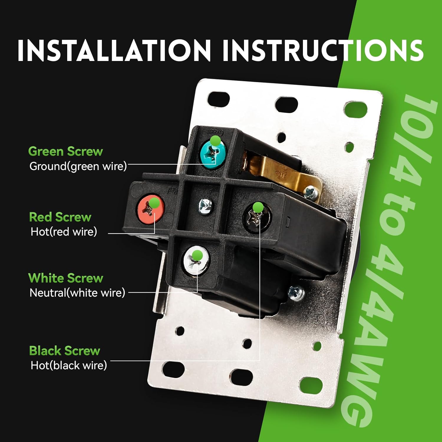 NEMA 14-50R Receptacle Outlet with Square Cover Plate