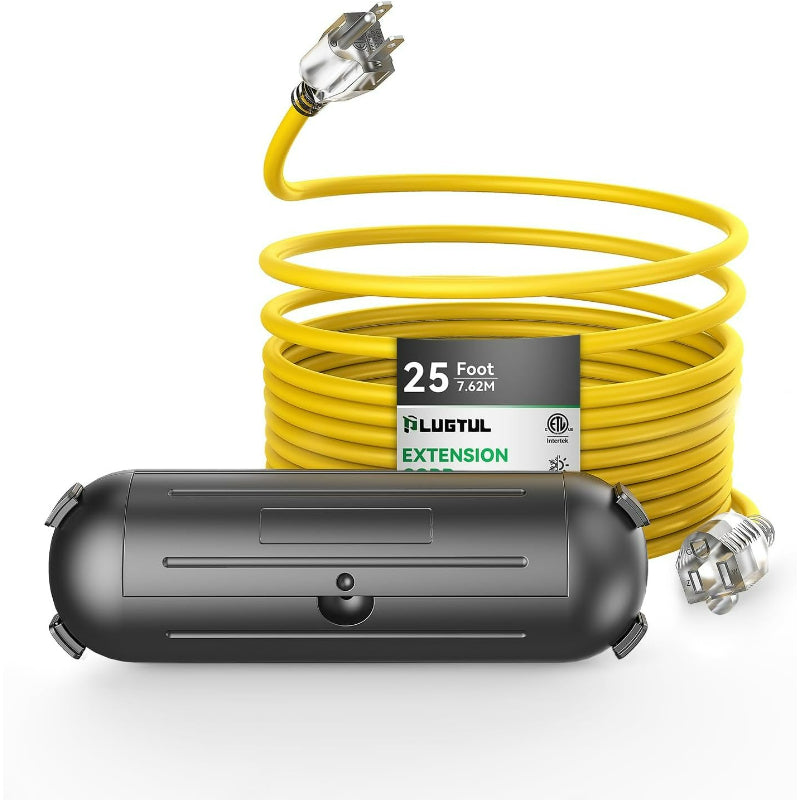 Outdoor Extension Cord and Outdoor Extension Cord Cover, 16AWG, 25FT