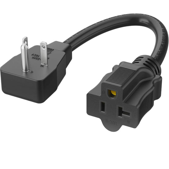 Cable de extensión de 20 amperios, calibre 12, 1 pie