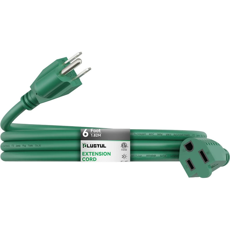 Cable de extensión para exteriores, calibre 16, verde
