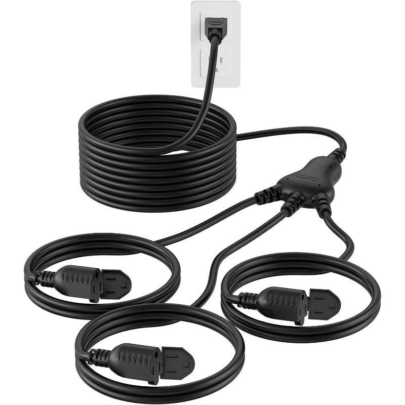 1 to 3 Splitter Outdoor Extension Cord, 16 Gauge