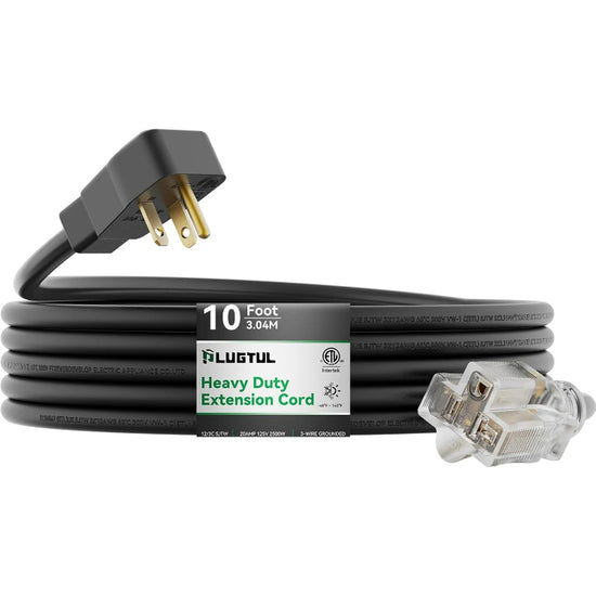 Cable de extensión de 20 amperios con extremo iluminado, calibre 12 