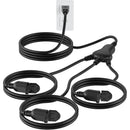 1 to 3 Splitter Outdoor Extension Cord, 16 Gauge