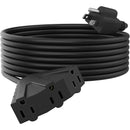 Cable de extensión para exteriores de 3 tomas, calibre 14 
