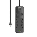 10 Outlets Power Strip With Surge Protector(2040J), 14 Gauge, Black