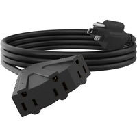 Cable de extensión para exteriores de 3 tomas, calibre 14 