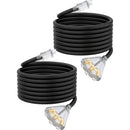 3 Outlets Outdoor Extension Cord with Lighted end, 12 Gauge