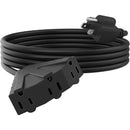 Cable de extensión para exteriores de 3 tomas, calibre 14 