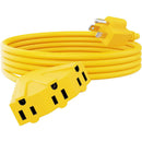 Cable de extensión para exteriores de 3 tomas, calibre 14 