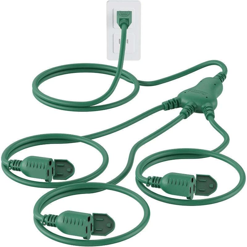 1 to 3 Splitter Outdoor Extension Cord, 16 Gauge
