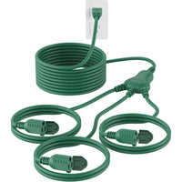 1 to 3 Splitter Outdoor Extension Cord, 16 Gauge