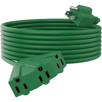 Cable de extensión para exteriores de 3 tomas, calibre 14 