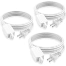 Lot de 3 rallonges électriques d'intérieur (3/6/10 pi), calibre 16 