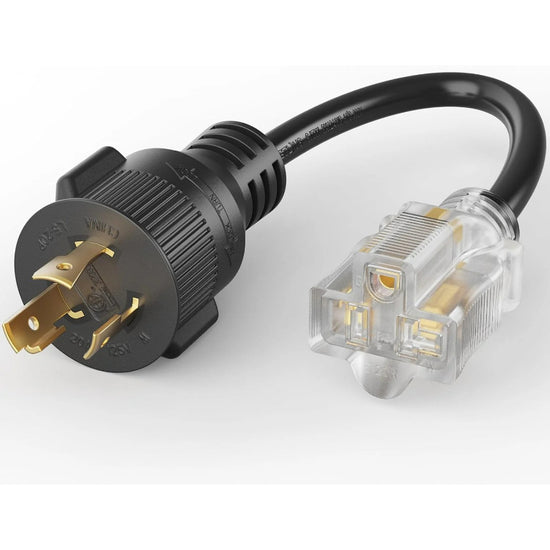 Cable de extensión adaptador NEMA L5-20P a NEMA 5-15/20R, calibre 12, 1 pie 