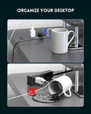 PLUGTUL 2 Outlet Recessed Power Strip, 16 AWG Flush Mount Furniture Power Outlet with Surge Protection, Desk & Countertop Hidden Power Grommet, ETL Listed