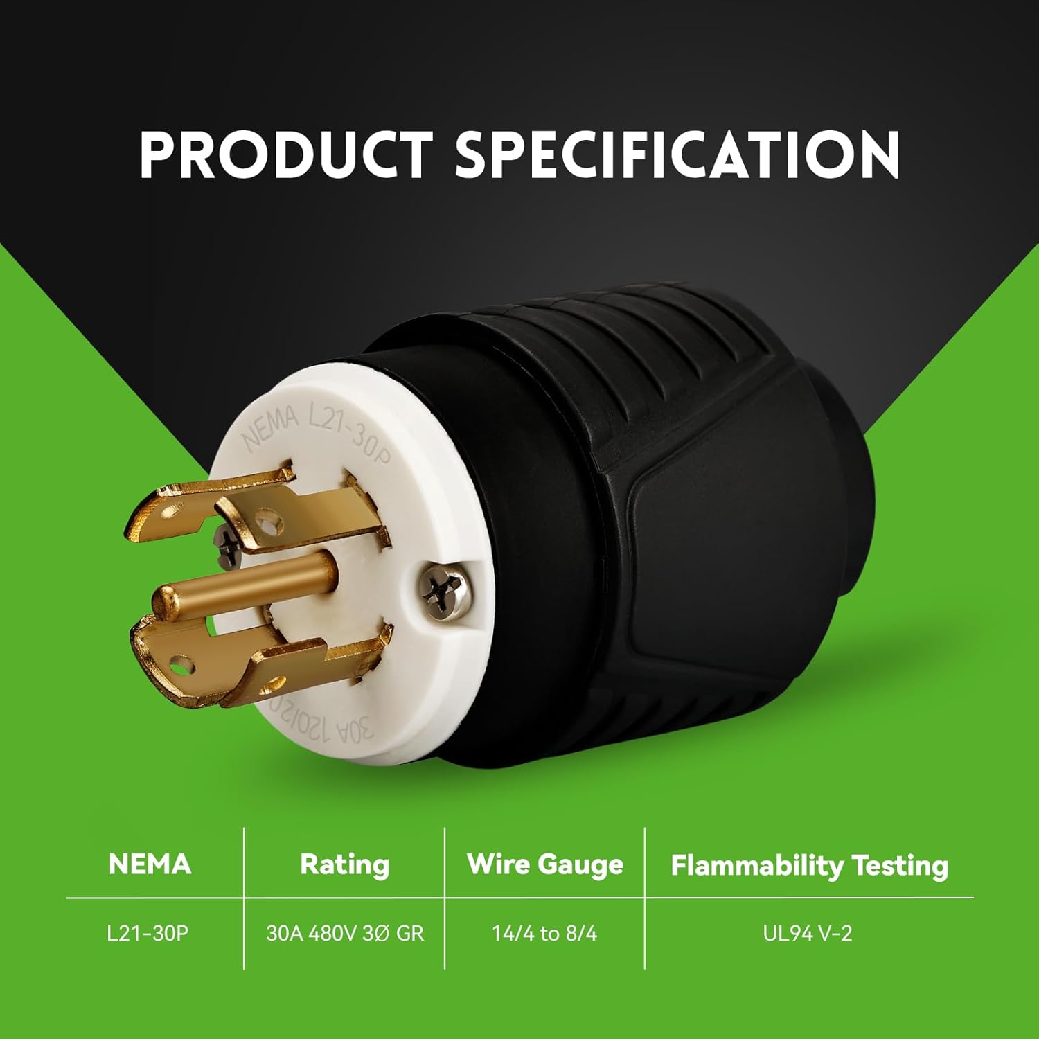 NEMA L21-30P Twist Lock Plug