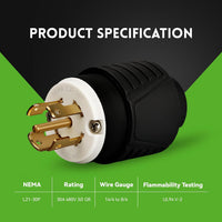 NEMA L21-30P Twist Lock Plug