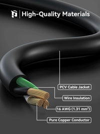 Rallonge de 90 cm (3 pi), paquet de 1/2/4 pièces, calibre 16 