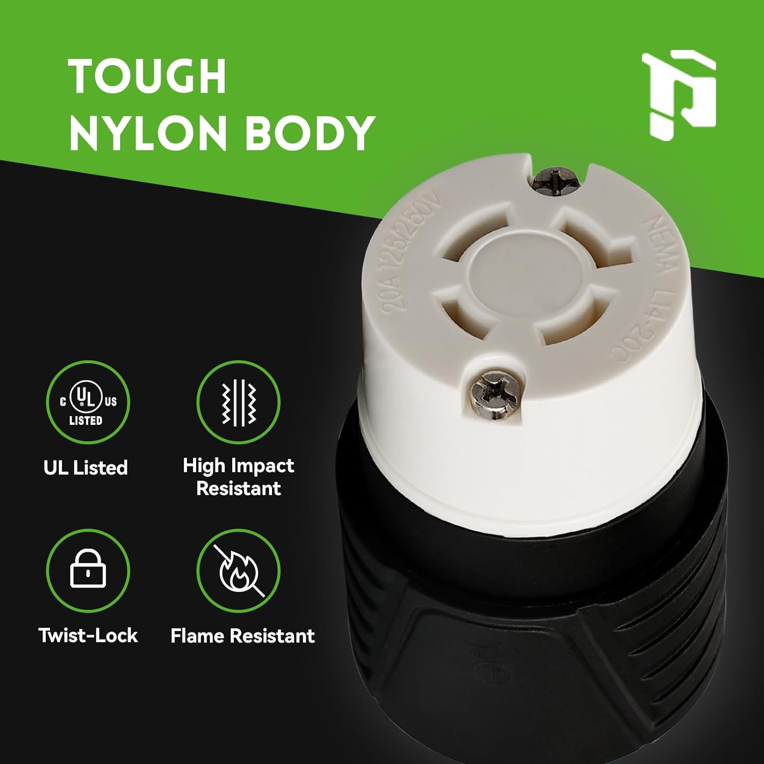 Connecteur à verrouillage par rotation NEMA L14-20C 