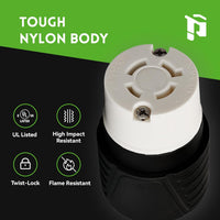 Connecteur à verrouillage par rotation NEMA L14-20C 