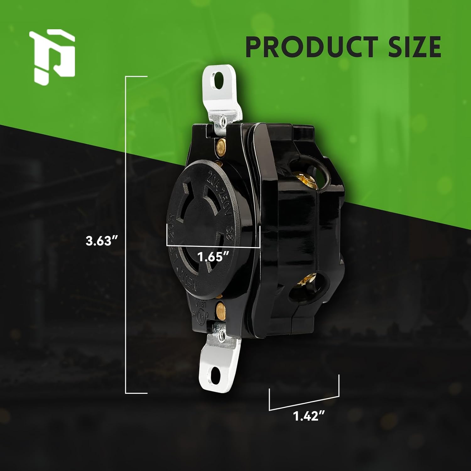 NEMA L15-20R Flush Mounting Locking Receptacle