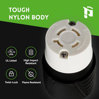 Connecteur à verrouillage par rotation NEMA L16-20C 