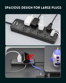8 Outlets Power Strip With Surge Protector(2040J), 14 Gauge, Black