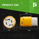 NEMA L14-30R Twist Lock Connector, 30A 125/250V Locking Female Connector, 4-Prong Heavy-Duty Generator Power Connector